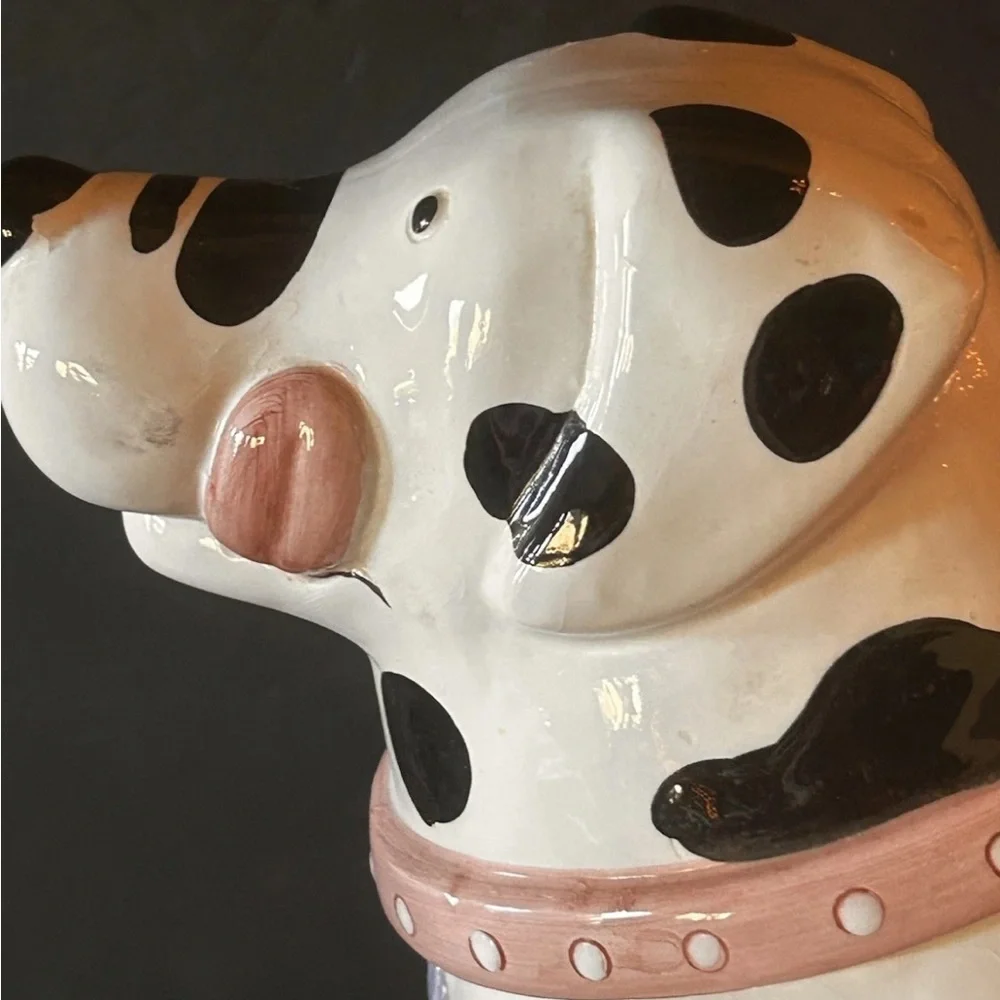 Vintage Cookie Jar Dalmatian‎ Dog Made in Taiwan Distributed by Montgomery Ward